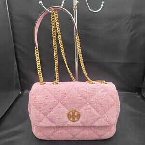Tory Burch Willa Tweed Small Shoulder Bag Pink